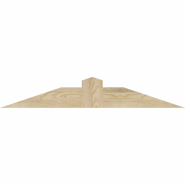 Ekena Millwork Portland Rough Sawn Timber Gable Bracket, Douglas Fir, 36"W x 6"H x 2"D x 4"F, 4/12 Pitch GBW036X06X0204POR00RDF - main